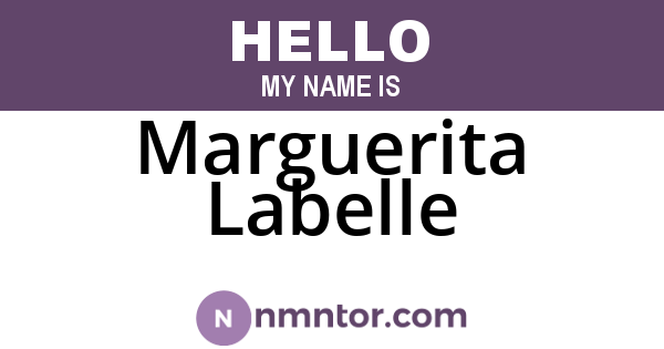 Marguerita Labelle