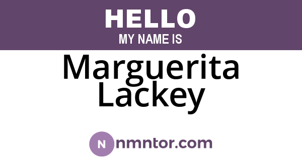 Marguerita Lackey