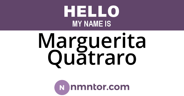 Marguerita Quatraro