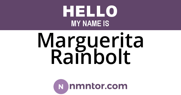 Marguerita Rainbolt