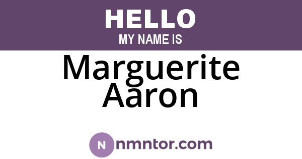 Marguerite Aaron