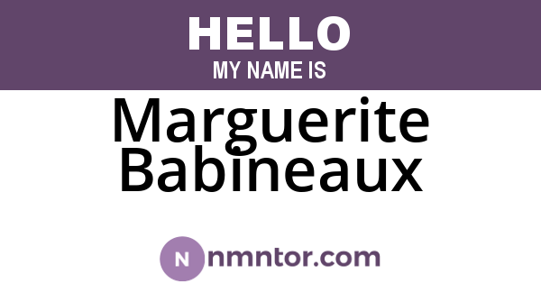 Marguerite Babineaux