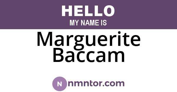 Marguerite Baccam