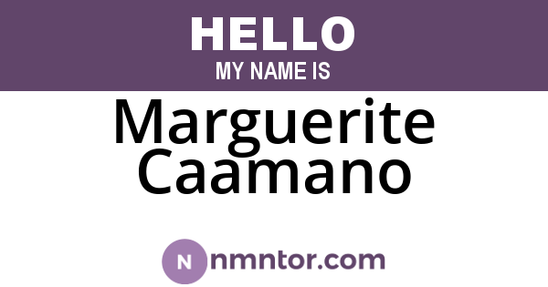Marguerite Caamano