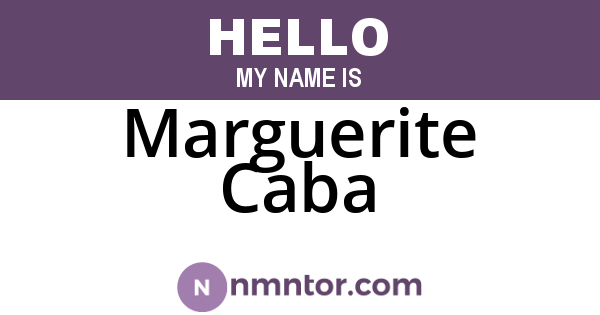 Marguerite Caba