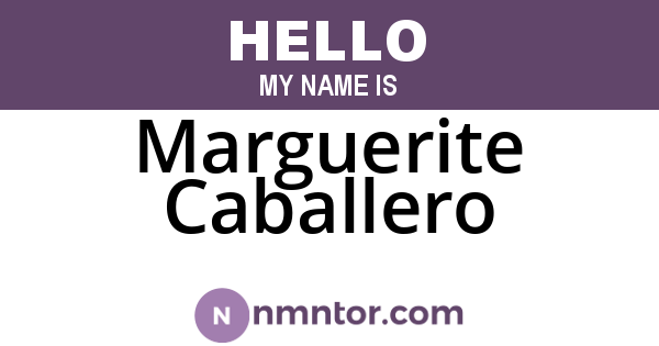 Marguerite Caballero