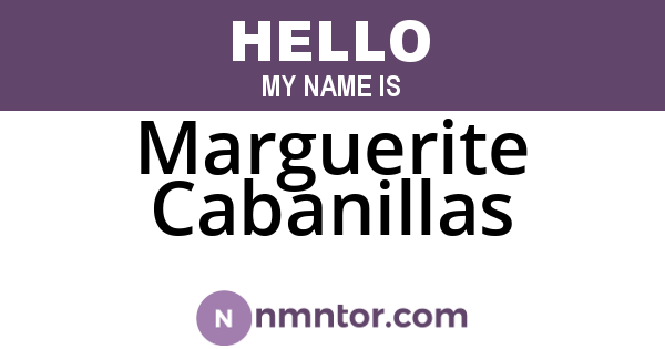 Marguerite Cabanillas