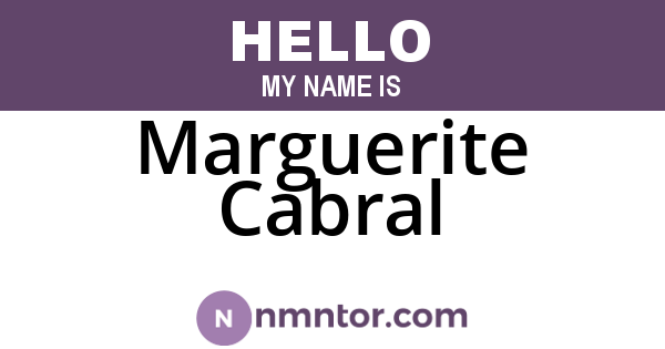 Marguerite Cabral