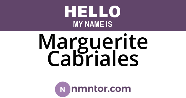 Marguerite Cabriales