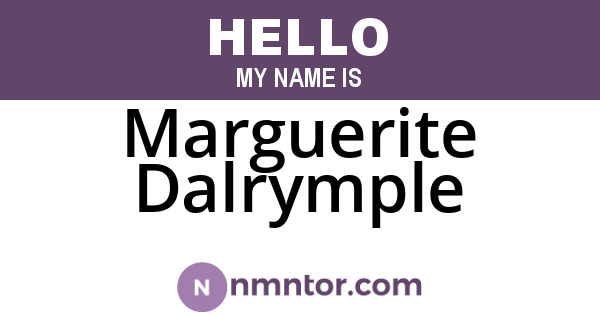 Marguerite Dalrymple