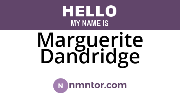 Marguerite Dandridge