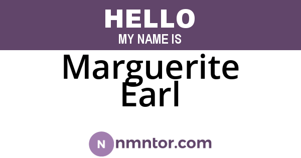 Marguerite Earl