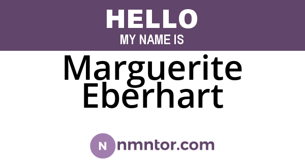 Marguerite Eberhart