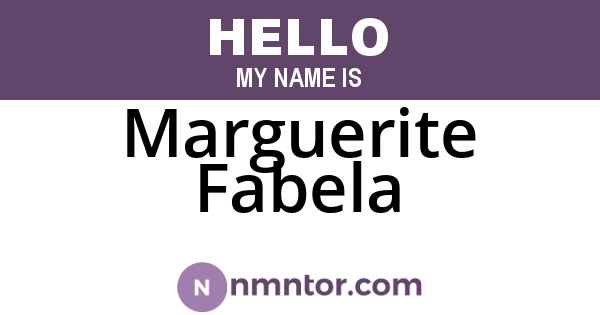 Marguerite Fabela