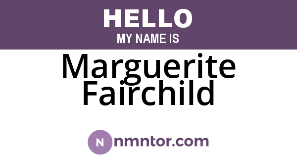 Marguerite Fairchild