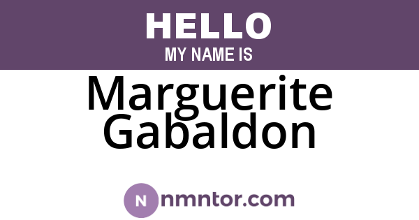 Marguerite Gabaldon