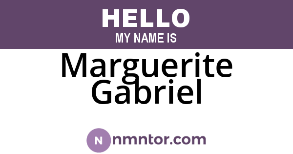 Marguerite Gabriel