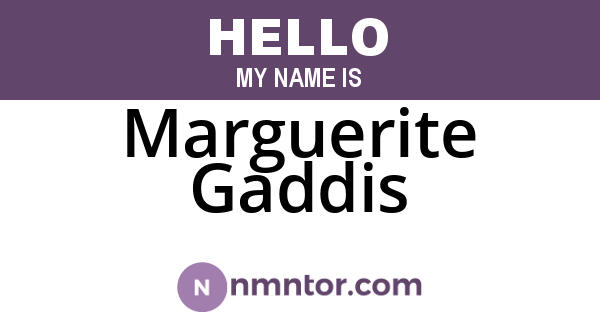 Marguerite Gaddis