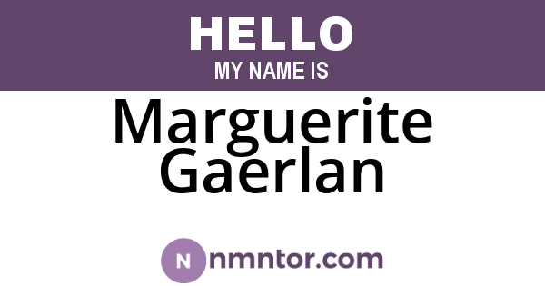 Marguerite Gaerlan