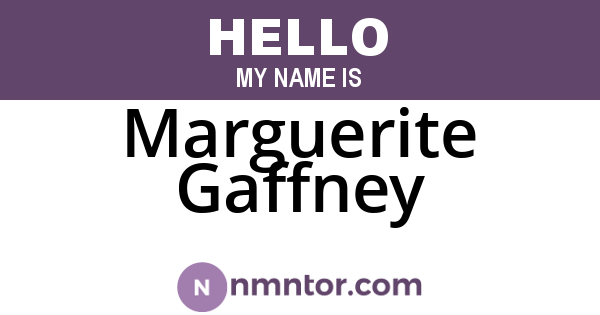 Marguerite Gaffney