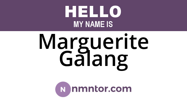 Marguerite Galang
