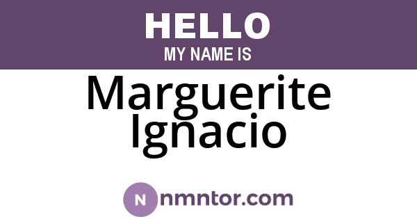 Marguerite Ignacio