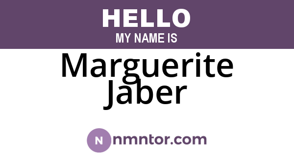Marguerite Jaber