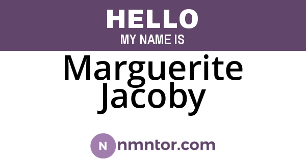 Marguerite Jacoby