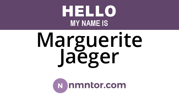 Marguerite Jaeger