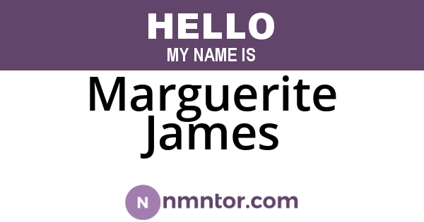 Marguerite James