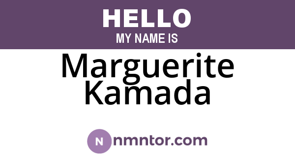 Marguerite Kamada