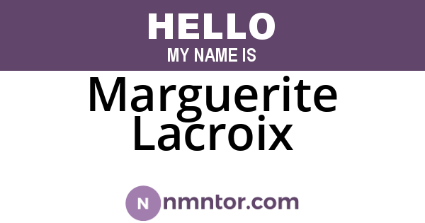 Marguerite Lacroix