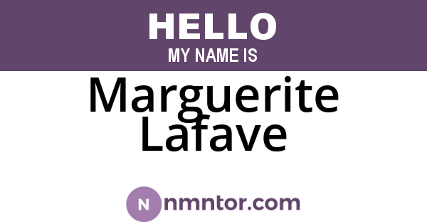 Marguerite Lafave