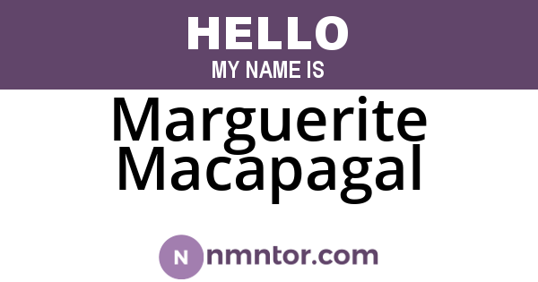 Marguerite Macapagal