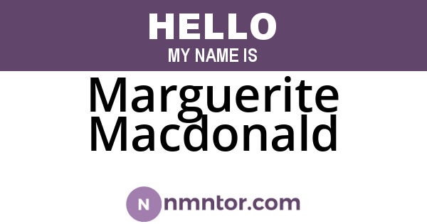 Marguerite Macdonald
