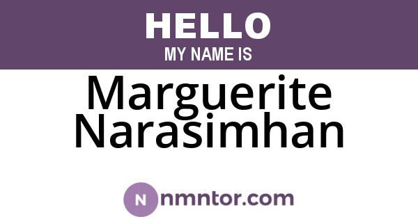 Marguerite Narasimhan