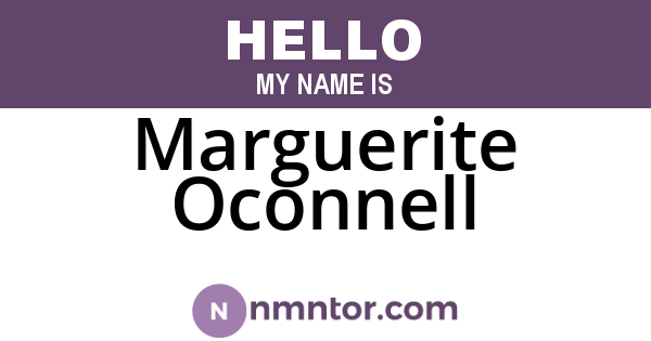 Marguerite Oconnell