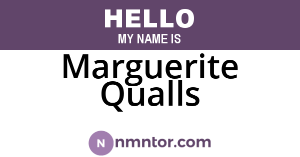 Marguerite Qualls