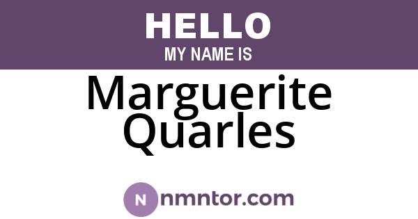 Marguerite Quarles
