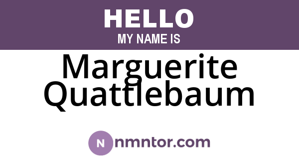 Marguerite Quattlebaum
