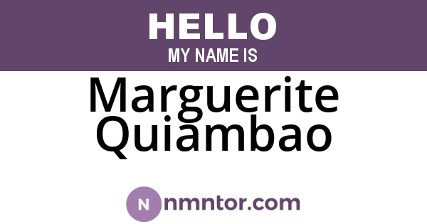 Marguerite Quiambao