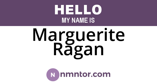 Marguerite Ragan