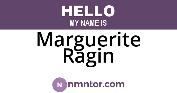 Marguerite Ragin