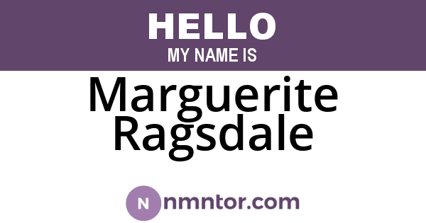 Marguerite Ragsdale