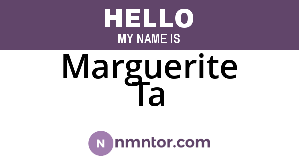 Marguerite Ta