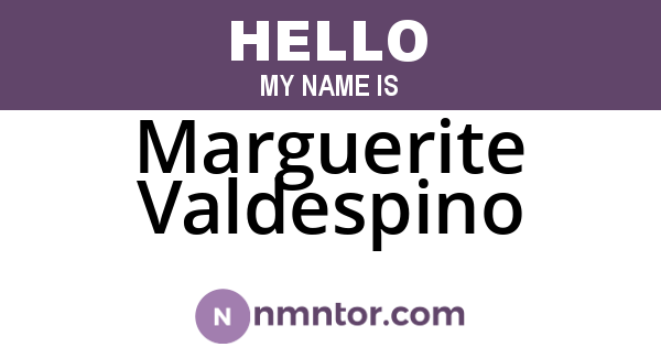 Marguerite Valdespino