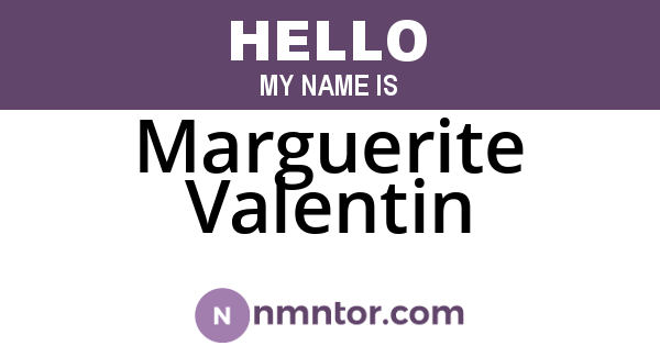 Marguerite Valentin