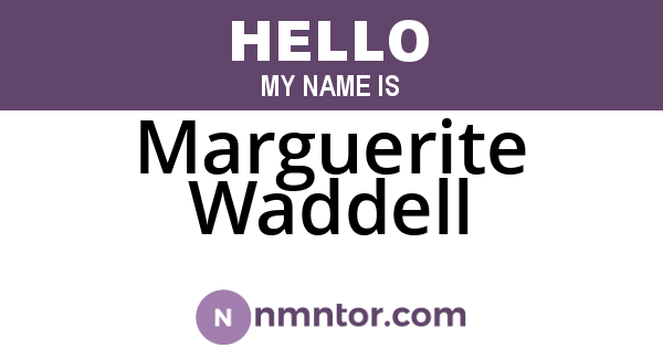 Marguerite Waddell