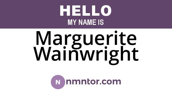 Marguerite Wainwright