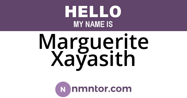 Marguerite Xayasith